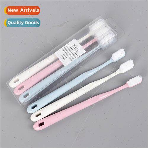 Macaroon Nano Toothbrush 3pcs Japan Ceramic Color Adult Soft