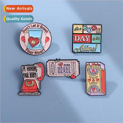 Cartoon fun English colourful badge matchbox/telephone/stamp