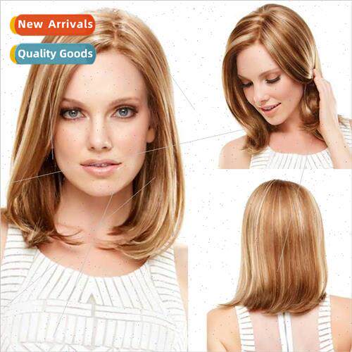 Wig female short hair Europe fashion short o head cover midd