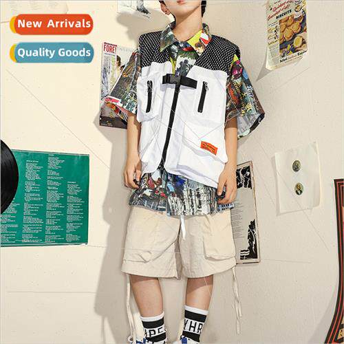 Set dance children tide clothing hip hop work vest su boys g