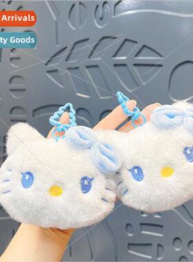 Plush blue cat coin purse doll charm doll gift couple jewelr