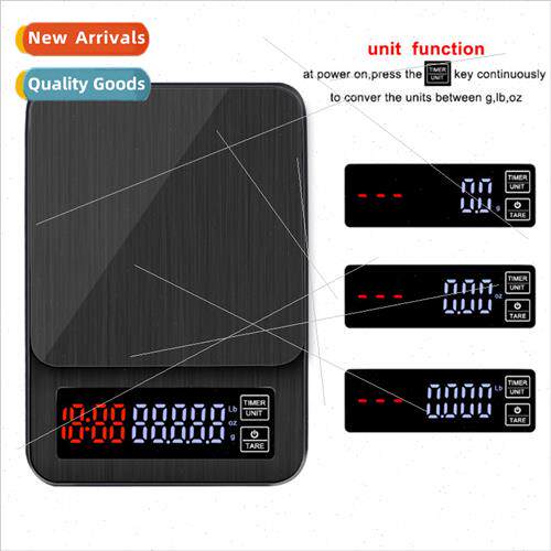 Electronic Coffee Scale wh 10kg Timer HPunch 3KG-0.1g 5kg Kc