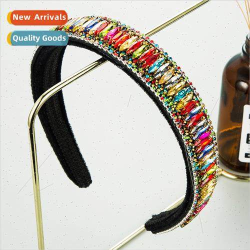 Europe retro velvet encrusted glass diamonds colorful full d