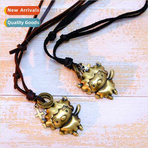 Shopkeeper Vintage Cowhide Alloy Necklace Europe Necklace Sw