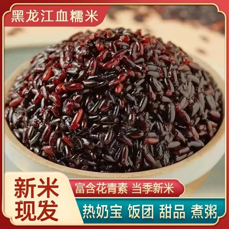 血糯米新米正宗东北农家黑米五谷杂粮饭粗粮粽子米奶茶紫米糕500g