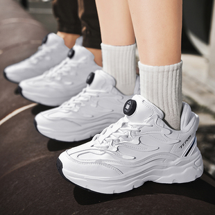 户外舒适跑步运动鞋 天跑充电加热鞋 保暖老爹鞋 冬季 男女百搭休闲鞋