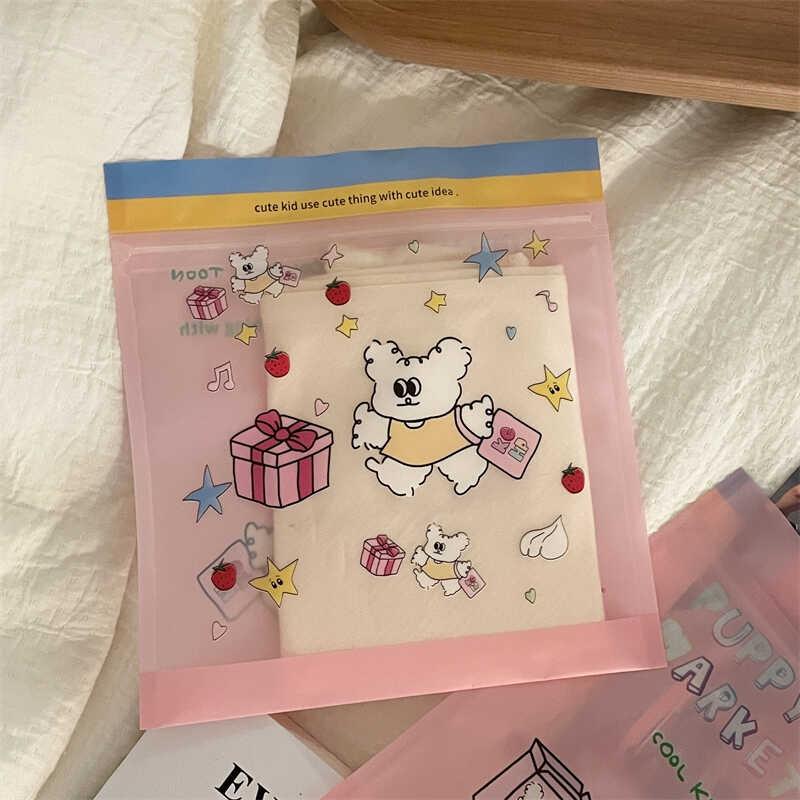 可爱韩国创意卡通塑料自封袋ins照片收纳袋创意礼物礼品糖果袋子