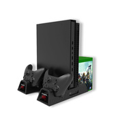 One s直立散热支架xbox X主机底座直立式 适用于Xbox 天蝎座Xbox one x主机手柄充电游戏碟片底座赠电池