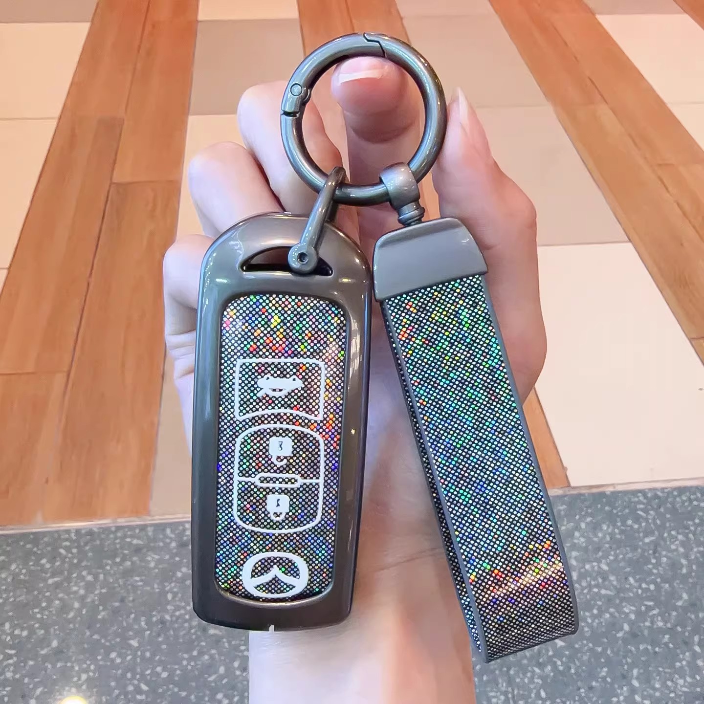 适用于马自达钥匙套镭射金属壳