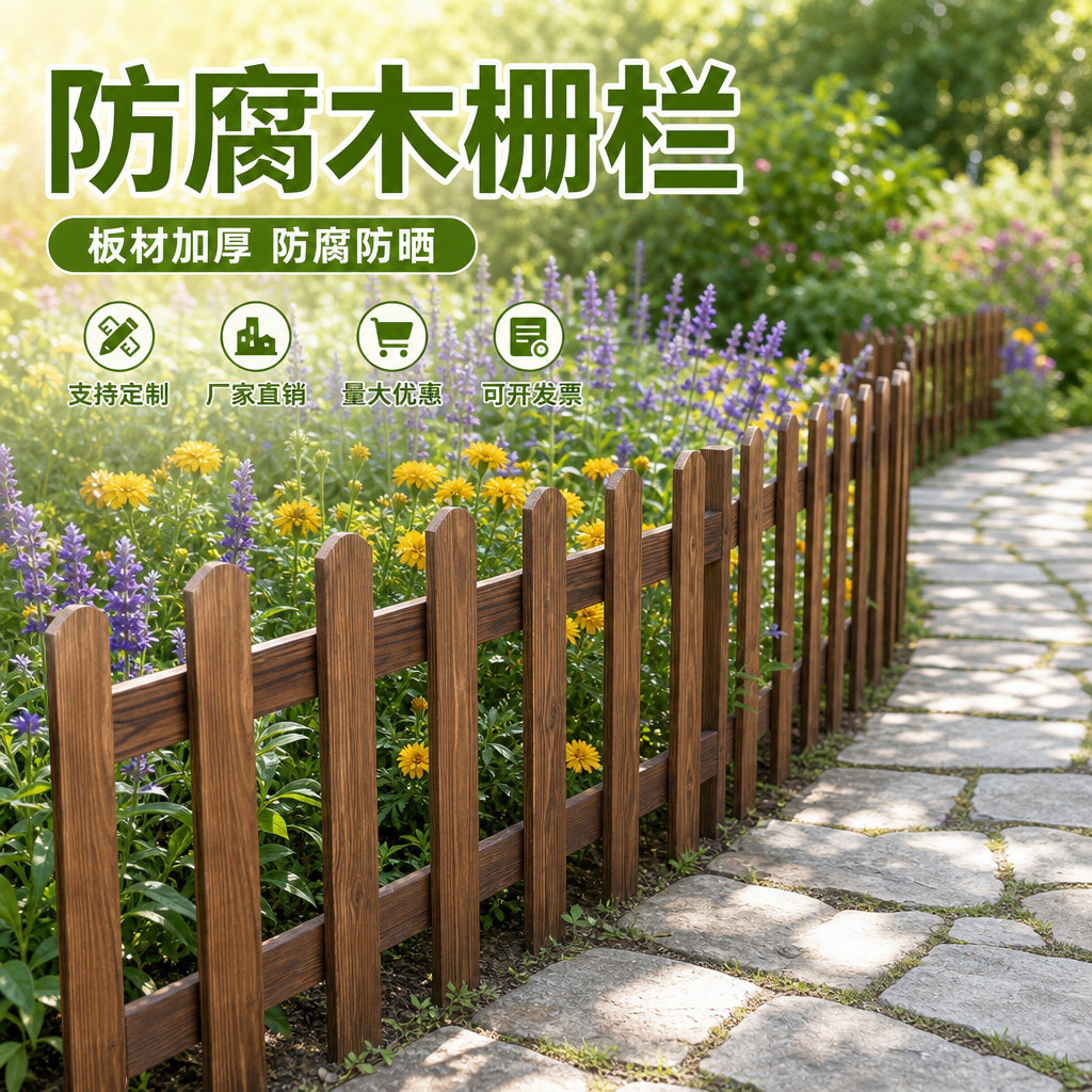 户外防腐木栅栏围栏围挡护栏