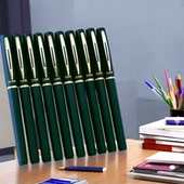 中国风绿色书法笔练字中性笔大容量粗字体硬笔学生1.0 0.7 0.5mm