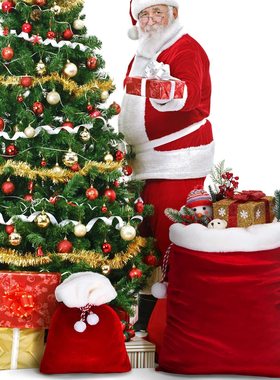 Christmas Santa Claus gift bag 50*70cm pleuche knapsack