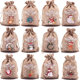 bag gift Drawstring Bags Decoration 10PCS Wrapping Christmas