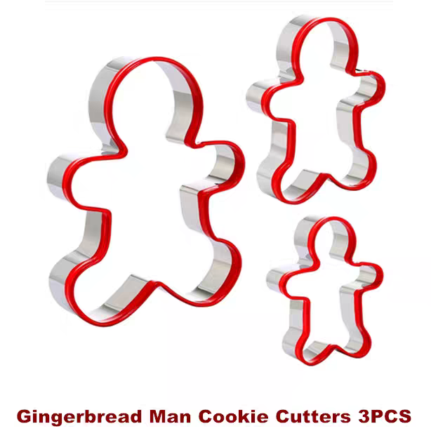 Gingerbread Man Christmas Tree Cookie Cutters Shape Moulds