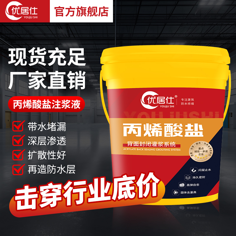 丙烯酸盐注浆液水固化注浆材料