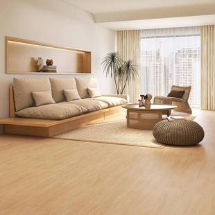罗浮威尔柔光天鹅绒原木风木纹瓷砖750x1500卧室客厅仿实木地板砖