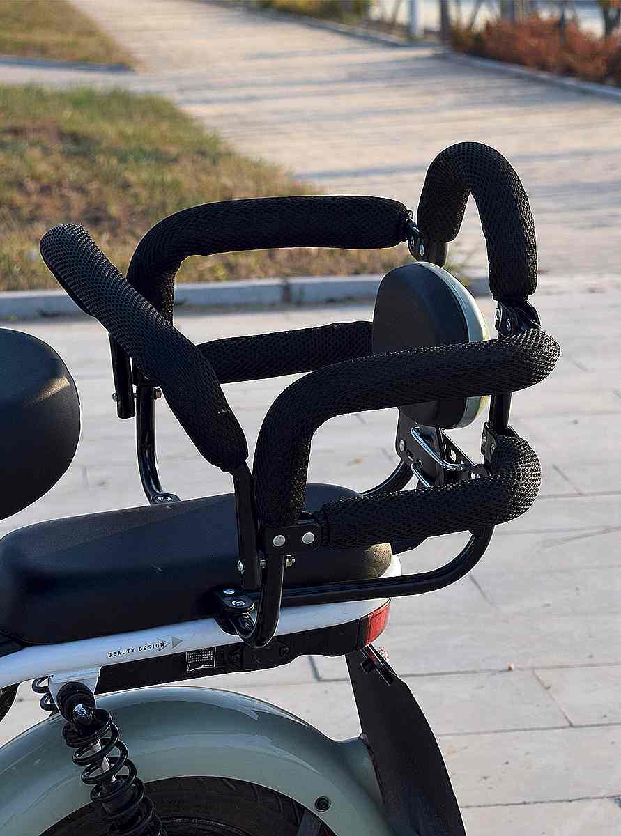 儿童座椅电瓶车后置护栏围栏宝宝有安全带小孩坐椅后座电车电动车