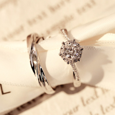 星织款扭臂微镶彷真钻戒