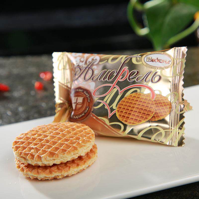 俄罗斯进口夹心蜂蜜饼干拉丝饼干农庄甜食零食美味女士喜爱包邮
