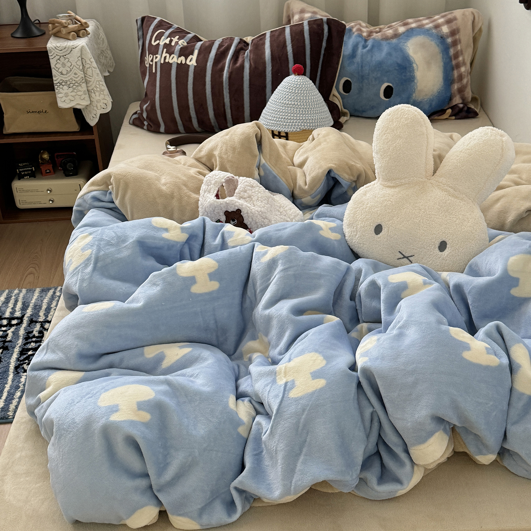 冬季牛奶绒四件套【三秒速热】