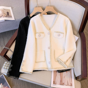 新款 小众百搭外套针织开衫 女装 设计款 上衣 小香风轻奢时尚 2025秋季