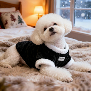 小型犬狗狗猫猫衣服新款冬保暖加厚颗粒绒宠物比熊衣服泰迪雪纳瑞