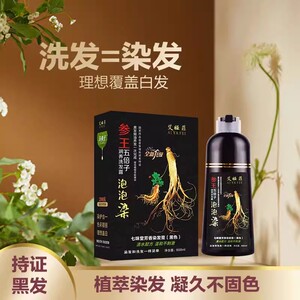 艾娅菲参王五倍子泡泡染发膏正品