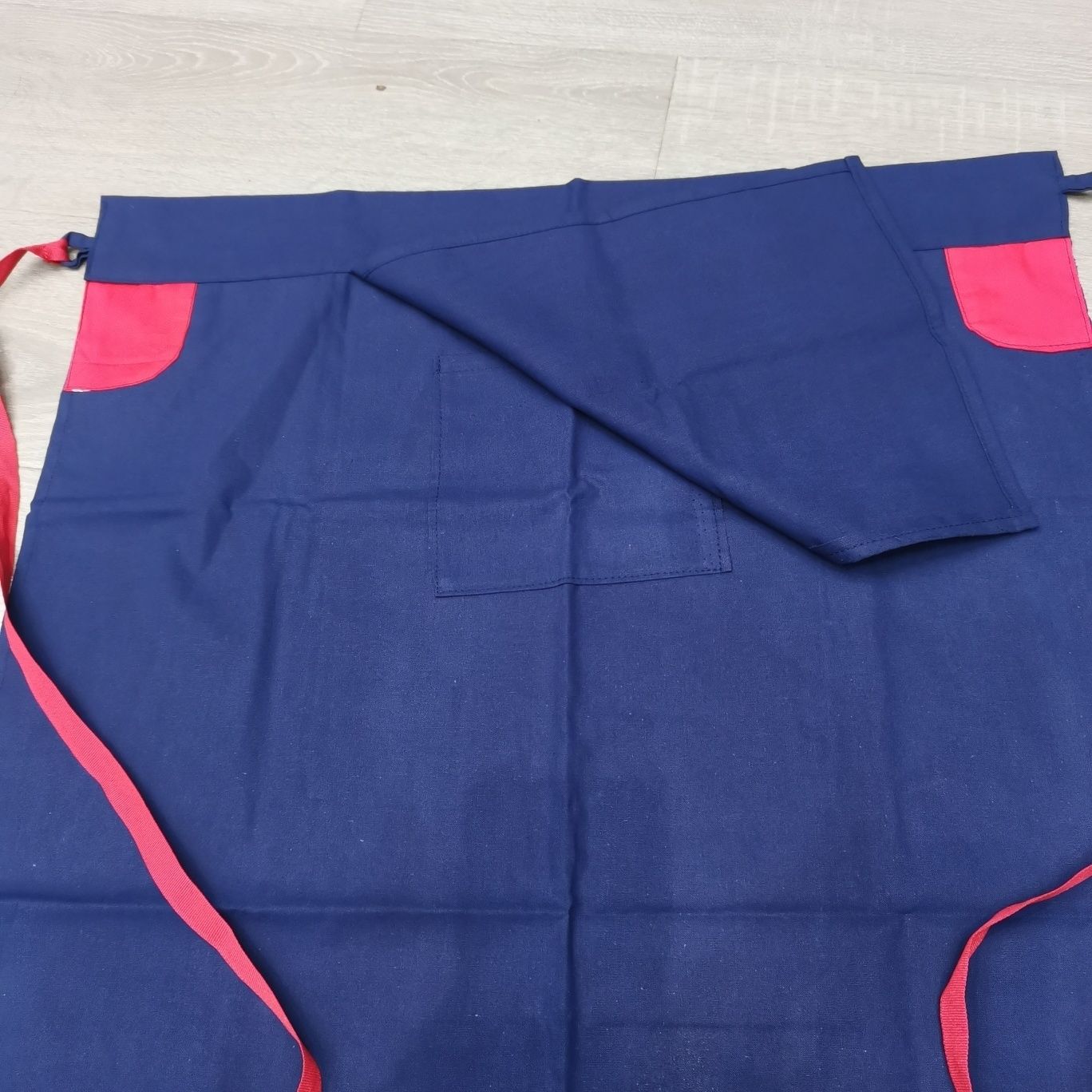 喜庆全棉老青布乔迁好围裙代代好运婚嫁适用红色精美缝线装饰