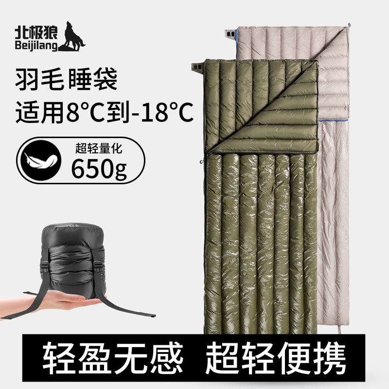 轻量化羽绒睡袋人户外露营图片