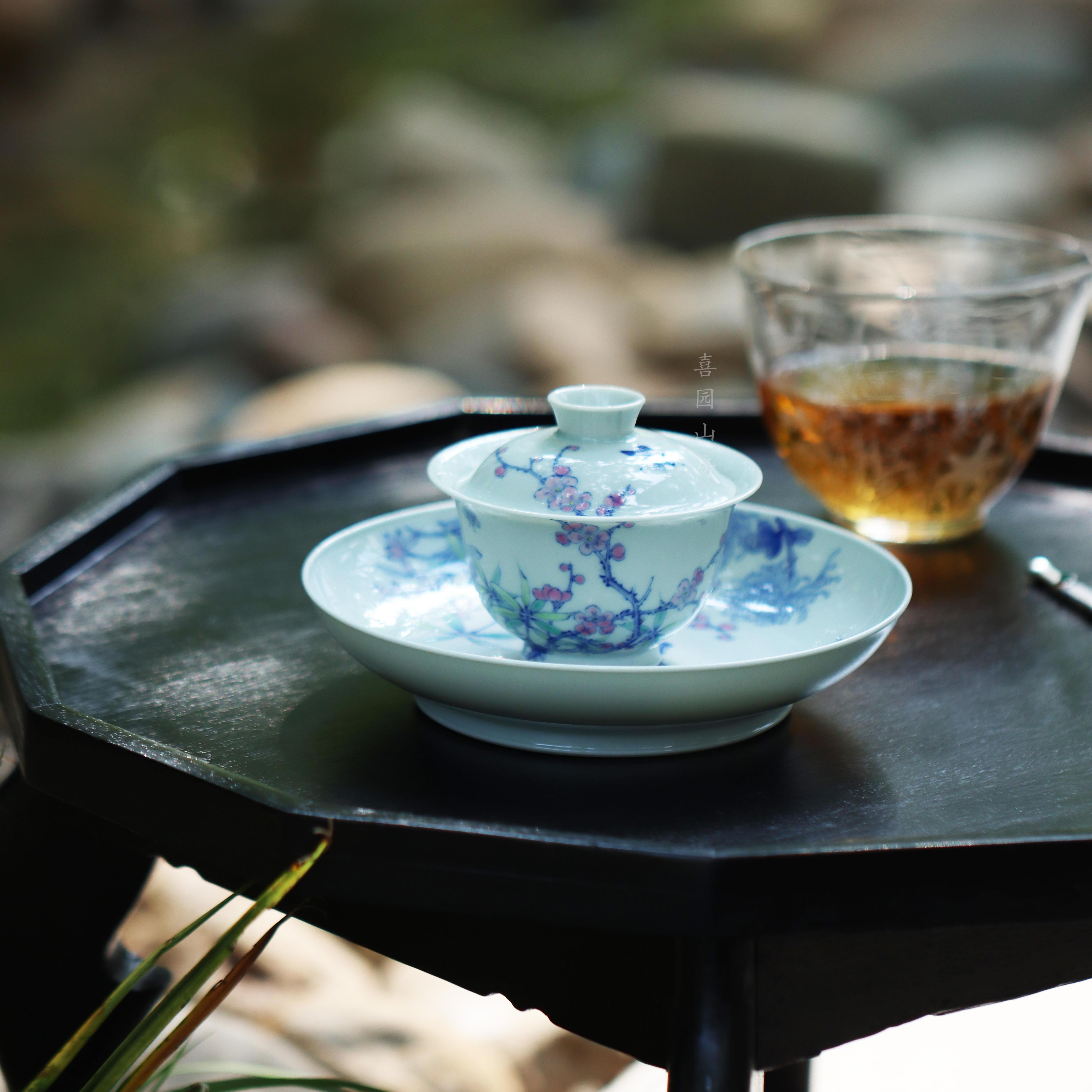 禄意窑斗彩四君子梅兰竹菊