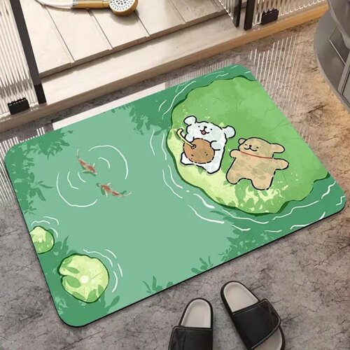 硅藻泥浴室厕所地垫防滑吸水地毯