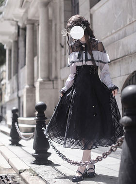 日系清楚系温柔风套装女早秋季优雅大小姐斗篷飞袖上衣半裙两件套