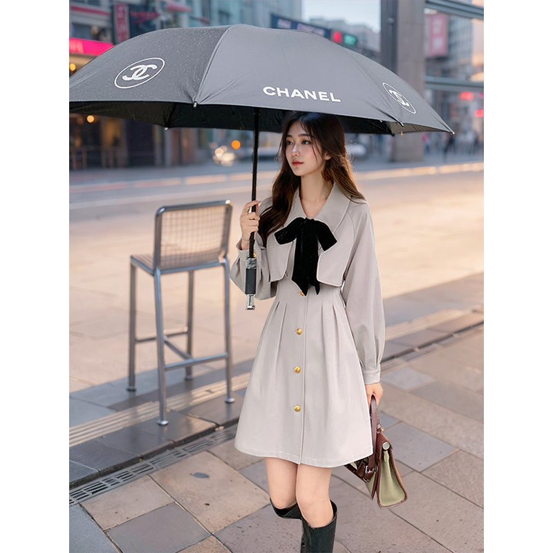 【玛丽公主】减龄少女中长款风衣裙外套