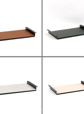 现代轻奢金属皮革托盘样板间衣帽间收纳饰品摆件软装家居桌面装饰