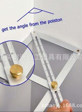 26-024铝制B型角度尺 自由角度尺 活动角尺40x40x18角度规导向规