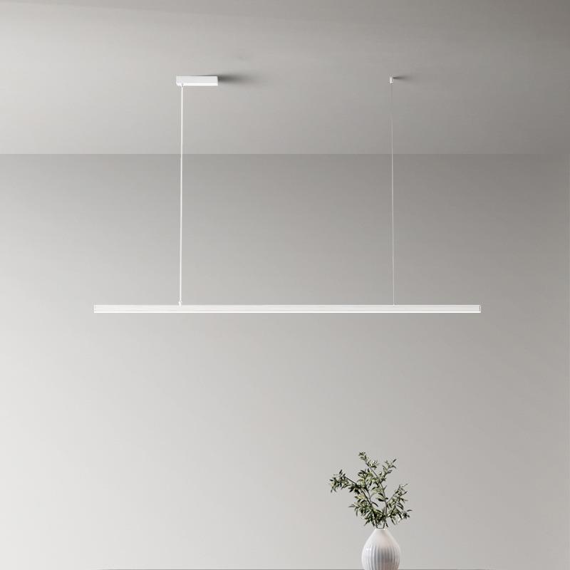 极简日式侘寂风一字长条现代简约大气餐桌吧台吊线中山灯餐厅吊灯