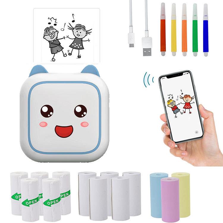 跨境便携式热敏照片打印机口袋学生错题标签无墨迷你打印机厂