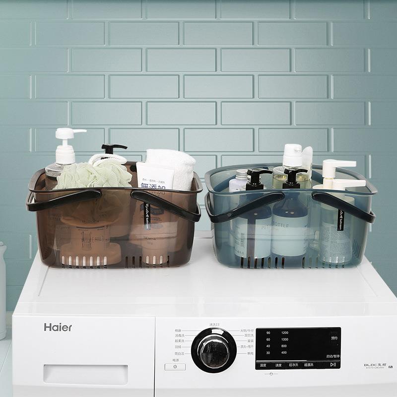 韩国进口浴室洗澡篮手提沐浴篮收纳篮塑料浴筐大容量游泳洗浴篮子