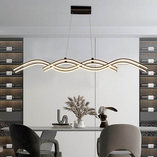 设计师极简长条拼接餐厅吊灯led现代简约北欧餐桌灯工作室灯具