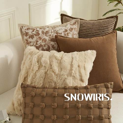 百搭通用轻奢高级感抱枕套獭兔毛