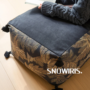 中古青色系坐墩客厅卧室蒲团地上飘窗看书坐垫懒人沙发可拆穿鞋墩