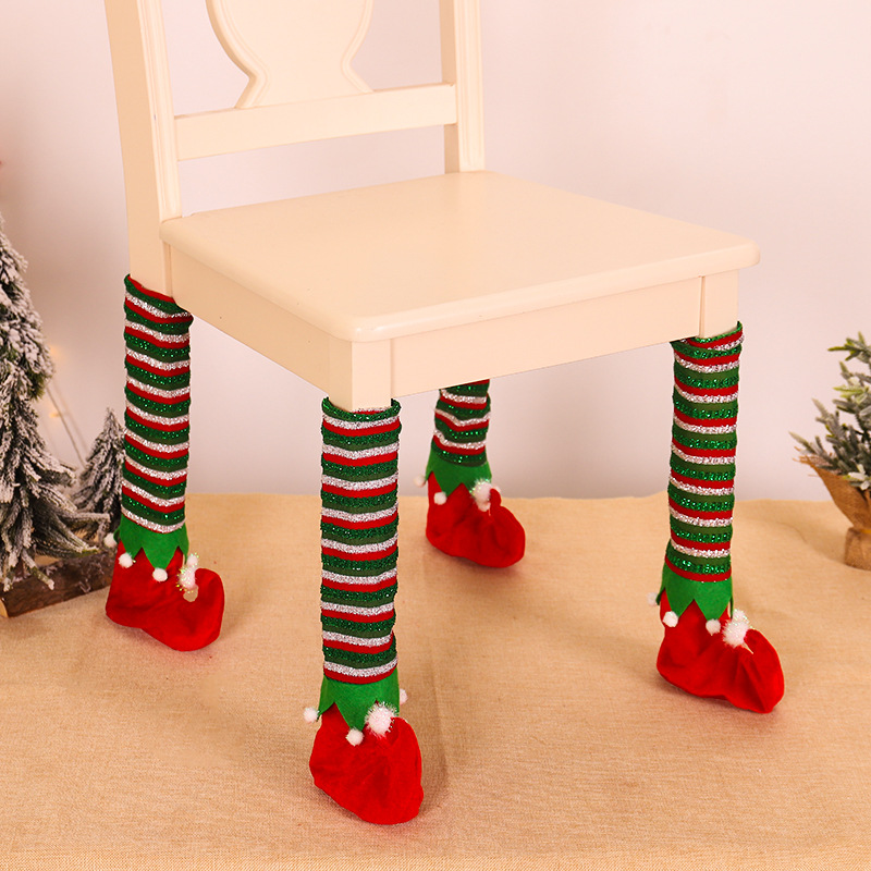 New Christmas decoration striped elf table base