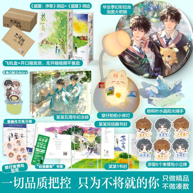 包正版某某典藏刷边版 盛夏套装+周边 伪装学渣朝俞 放学等我全2册青春小说实体书 人气作家木苏里著附赠精美好礼某某五周年纪念版