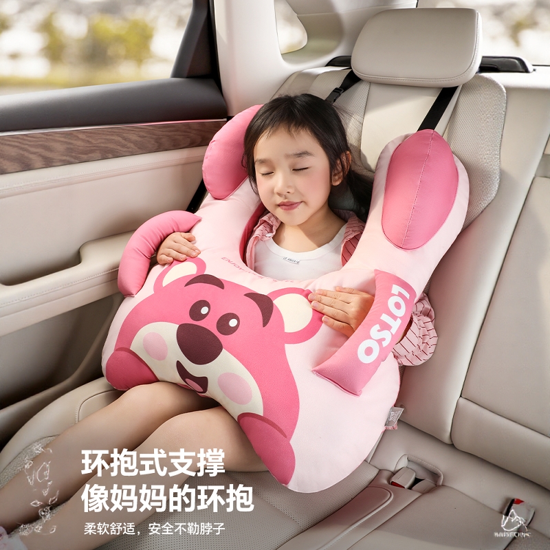 车用靠枕儿童车载睡觉神器长途汽车后排卡通抱枕护颈枕头车内睡枕