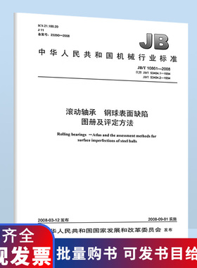 JB/T10861-2008滚动轴承钢球表面缺陷图册及评定方法 B