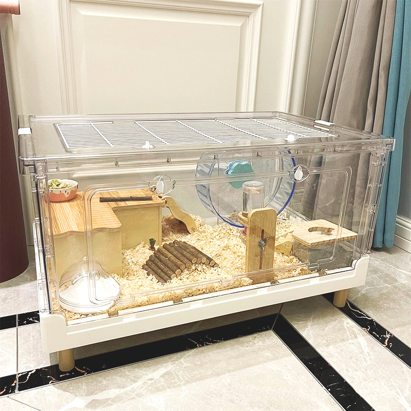 70仓鼠笼子高透加高可折叠金丝熊