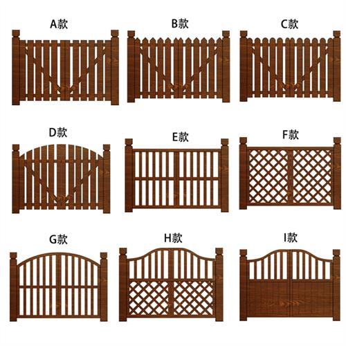 定做防腐木鲜花拱门花架爬藤架实木栅栏门碳化花园木门别墅葡萄架