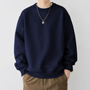 内搭宽松纯色白打底衫 t恤男秋冬季 衣服加绒卫衣 440G重磅长袖 美式