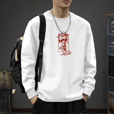 重磅纯棉长袖T恤男生2025年