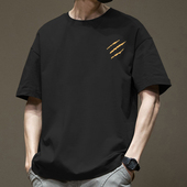 打底衫 潮牌t恤男2026新款 衣服上衣纯棉宽松体恤半截袖 夏季 男 短袖